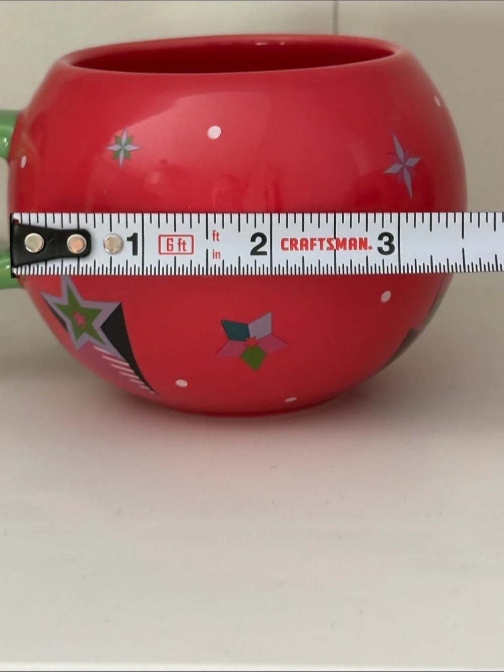 Rare Starbucks Red Mug with Shooting Stars White Dots Collector Mug Japan 2023